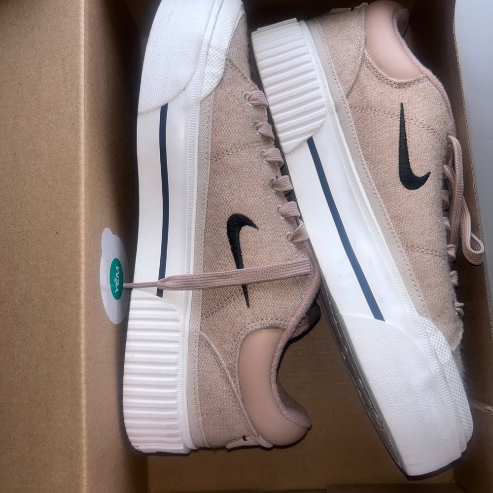Nike tan/ beige and White Sneakers